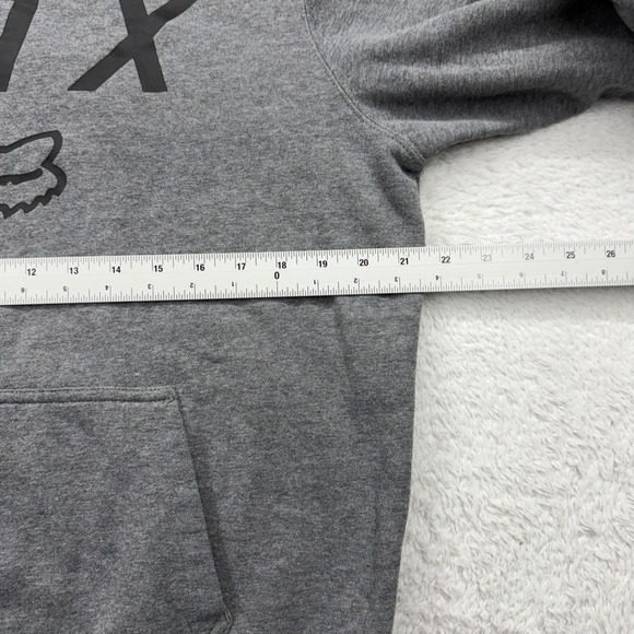 Mens Fox Racing Grey Hoodie Pullover Sweatshirt Size M - Picture 5 of 9